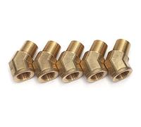 LTWFITTING Laiton Pipe 45 degré 1/2-Pouce BSPT Droit Coude Forger Raccord Convient Carburant Air Bateau (paquet de 5)