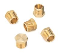 LTWFITTING Laiton Pipe Hex Bouchon à Tête Raccord 1/2-Pouce Mâle BSPT convient Carburant Eau Bateau (paquet de 5)