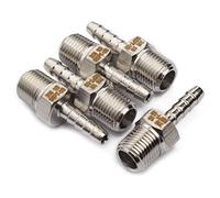 LTWFITTING Lot de 5 raccords cannelés en acier inoxydable 316 3 mm mâle BSPT x 3 mm