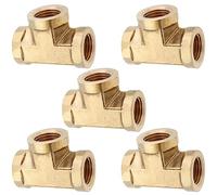 LTWFITTING Messing Fittings allseitig 1/4" IG Innengewinde T-Stück (5 Stücke)