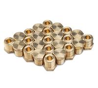 LTWFITTING Messing Fittings Stopfen mit Sechskant 1/4" IG Aussengewinde (25 Stücke)
