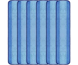 LTWHOME 60cm microfibre bleu remplacement balai tapis pour nettoyer Étage humide ou sec (paquet de 6)
