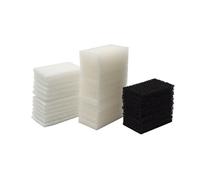 LTWHOME Compatible Mousse Carbone Polyester Tampons Filtrants Ensemble Convient pour Le Fluval 2 Plus + Filtre (Paquet de 36)