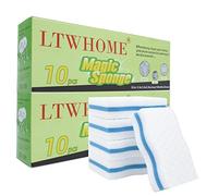 LTWHOME éponges Magiques Double Côté Type de Vague Mélamine Haute Température Compression Mousse De Haute Qualité 100X 60X 25mm(Paquet de 20)