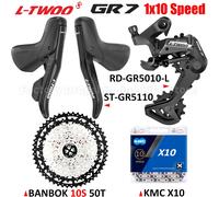 LTWOO GR7 1x10 vitesses gravier vélo de route freins mécaniques Kits de dérailleur sans amortissement dérailleur arrière 42T 46T 50T Cassette GR7 KMC10 S46T