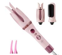 LtYioe Fer à boucler automatique 3 en 1 (28 bigoudis et brosse lissante de 32 mm) Rotation 2 voies et fente bidirectionnelle (anti-pincement), écran LCD, revêtement céramique, protection anti-brûlure