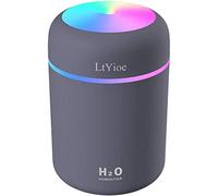 LtYioe Humidificateur d'air, Mini Humidificateur Ultrasonique avec 2 Mode Brume Réglable, Arrêt Automatique et Veilleuse Colorée, USB Humidificateur Portable pour Auto Maison Bureau Chambre(Bleu)