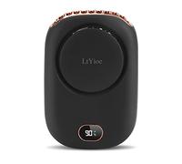 LtYioe Mini ventilateur portable USB avec 3 vitesses réglables, multifonctionnel, batterie rechargeable et écran LED pour voyages, maison, extérieur, bureau (noir)