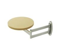 LTYKNGH Bureau Mural Rabattable Bureau Rond Mural Rabattable | Plateau flottant de chevet de chambre à coucher for petits espaces multifonctionnel(White Oak 24cm)