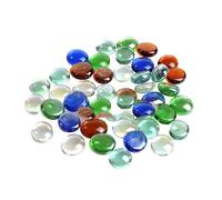 LTYKNGH Pierres Décoratives pour Aquarium 200g Ornement Rond Cristal Artisanat Galets Accessoires Pierre marbres Perles Plates Aquarium Verre Pierres
