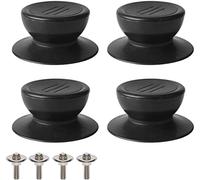 LTZB Poignées couvercle casserole lot de 4 poignées de rechange couvercle casseroles de cuisine universel Casserole couvercle bouilloire couvercle casserole en verre poignées de tenue Noir