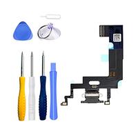 LTZGO Connecteur Dock Compatible avec iPhone XR 2018 Dock Connector Noir Port de Reharge Microphone, Jack Audio et Antenne Câble Nappe Inclus Kit de Outils de Réparation Tournevis 6.1 Pouces