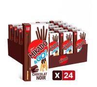LU - 1 Présentoir de 24 paquets de Mikado Pocket - Biscuit au Chocolat Noir - (24x39g)