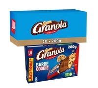 LU - 10 boîtes de 10 Barres de Granola - Cookie Aux Petites De Chocolat - Format Pocket - (100x28g)