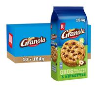 LU - 10 paquets de Granola - Cookies Extra aux gros éclats de chocolat et noisettes - (10x184g)