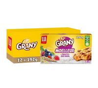 LU - 12 boîtes de Grany Moelleux - 6 barres de céréales aux fruits des bois - (12x192g)