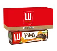 LU - 15 boîtes de Pim's - Biscuits génoises nappées à l'orange et au chocolat - (15x150g)