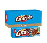 LU - 18 boîtes de Granola - Biscuits sablés nappés au chocolat au lait - (18x195g)