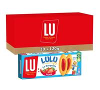 LU - 20 Boîtes de 3 sachets de LuLu La Barquette - Biscuits à la fraise - (20x120g)