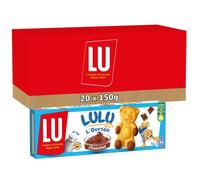 LU - 20 boîtes de 5 sachets de Lulu L'Ourson - gâteaux fourrés au chocolat - (20x150g)