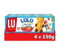 LU - 20 sachets de Lulu L'Ourson - gâteaux fourrés à la fraise - (4x150g)