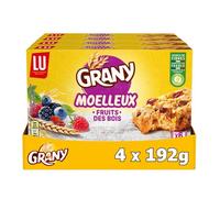 LU - 4 boîtes de Grany Moelleux - 6 barres de céréales aux fruits des bois - (4x192g)