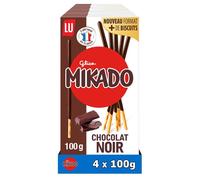 LU - 4 boîtes de Mikado - Biscuits nappés au chocolat noir - (4x90g)