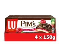 LU - 4 boîtes de Pim's - Biscuits génoises nappées à la framboise et au chocolat - (4x150g)