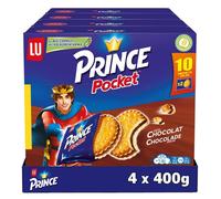 LU - 40 sachets de Prince - Biscuits fourrés au chocolat - Format Pocket - (4x400g)