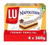 LU - 48 Sachets du Napolitain Classique - Génoise Moelleuse Fourrée au Chocolat - Format Pocket - (4x360g)