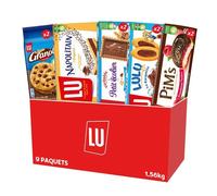 LU Assortiment Goûters - Barquette Chocolat Noisettes, Napolitain, Granola Cookie Chocolat, Pims Framboise, Petit Ecolier Chocolat