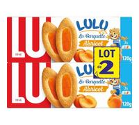 LU BARQUETTE - Biscuits Fondants Abricot, Idéals Pour Le Goûter, 240g - Lot De 4