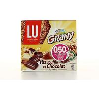 LU - Barres Céréales Chocolat Riz Soufflé, Boîte De 6 Barres 125g - Lot De 4
