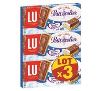 Lu Barres chocolatees au coeur tendre, 3 x 120g