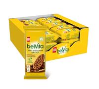 LU BELVITA - Biscuit Petit Déjeuner Chocolat - Biscuit 5 Céréales Complètes et Pépites de Chocolat - Lot de Biscuits Individuel - Présentoir de 30 sachets de 50 g (L'emballage peut varier)