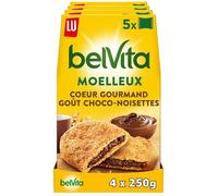 LU - Belvita Le Moelleux Coeur Gourmand Chocolat Noisettes 250g - Lot de 4