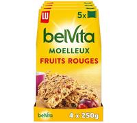 Lu Belvita Moelleux - Biscuits Fruits Rouges et Céréales - 4x250g