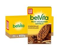 Lu Belvita Petit Déjeuner - Biscuits Chocolat 5 Céréales - 21x400g