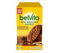 Lu Belvita Petit Déjeuner - Biscuits Chocolat 5 Céréales - 4x400g
