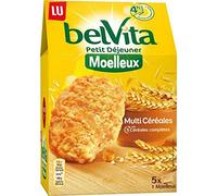 LU BelVita Petit Déjeuner Moelleux Multi Céréales aux 5 Céréales Complètes 250g (lot de 6)