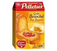 LU - Biscottes Briochées au Goût Savoureux, Texture Légèrement Moelleuse, Boîte 260g (20 tranches) - Le Lot De 4