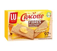 LU - Biscottes Fibres Blé Et Seigle Cracotte, Boîte 250 g - Lot De 4