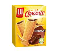 LU - Biscottes Fourrées au Chocolat Cracotte | Savoureux et onctueux pour un petit-déjeuner gourmand | Idéal avec café ou thé | La boîte de 200 g | LOT DE 4