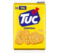 LU - Biscuits Apéritifs Crackers Original Tuc - Croustillant et Fondant à la Fois · Prêts à Déguster · Le Classique Incontournable du Grignotage - les 3 paquets de 100 g - 300g - Le Lot De 4