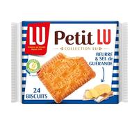 LU - Biscuits au beurre et sel de Guérande Petit Lu | Saveurs gourmandes et onctueuses | Idéal pour le goûter | Le paquet 200 g | LOT DE 4