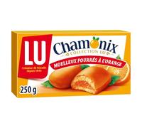 LU - Biscuits Fourrés à l'Orange Chamonix - Recette Traditionnelle depuis 1922 - La boîte de 250 g - Le Lot De 5
