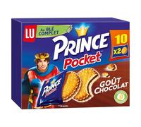 LU - Biscuits fourrés au chocolat Pocket Prince | Savoureux et onctueux | Idéal pour une pause gourmande | La boîte de 10 sachets - 400 g | LOT DE 4