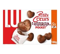 LU - Biscuits Gourmands enrobés de Chocolat au Lait, Coeur Fondant Croquant (5 Sachets, 180g) - Le Lot De 4