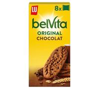 LU - Biscuits petit déjeuner au chocolat Original Belvita | Savoureux et onctueux | Idéal pour un matin gourmand | La boîte de 8 sachets - 400 g | LOT DE 4