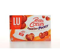 LU - Biscuits Petits Coeurs Choco Croc, Croquants Fourrés Chocolat, 180g - Lot De 4